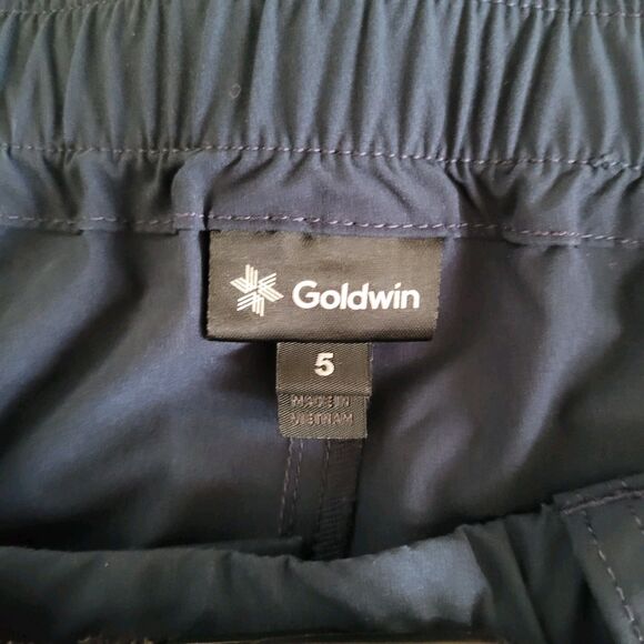 Goldwin Direction Tapered Stretch Pants Men Size 5 34x30 Navy Blue Japan GM74155 - Picture 3 of 10